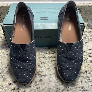 TOMS Alpargata navy slip on espadrille